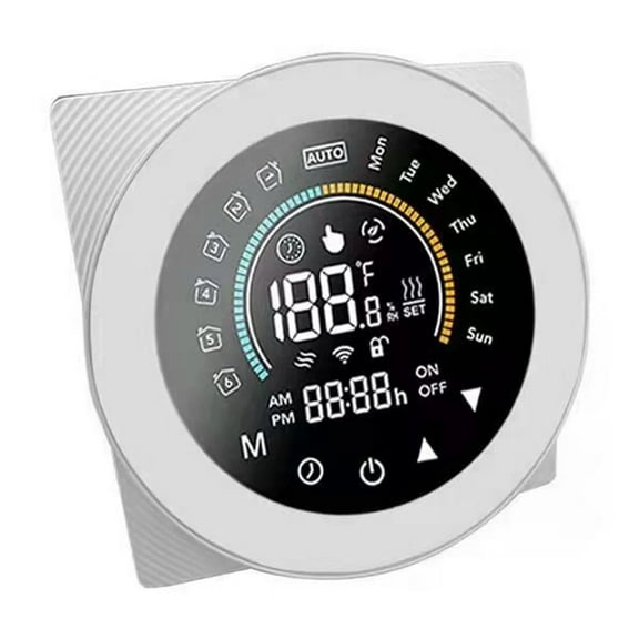 Smart Thermostat For Water/Gas Boiler Digital Temperature Controller Large LCD Display Touch Button Voice Control ,Easy to Install