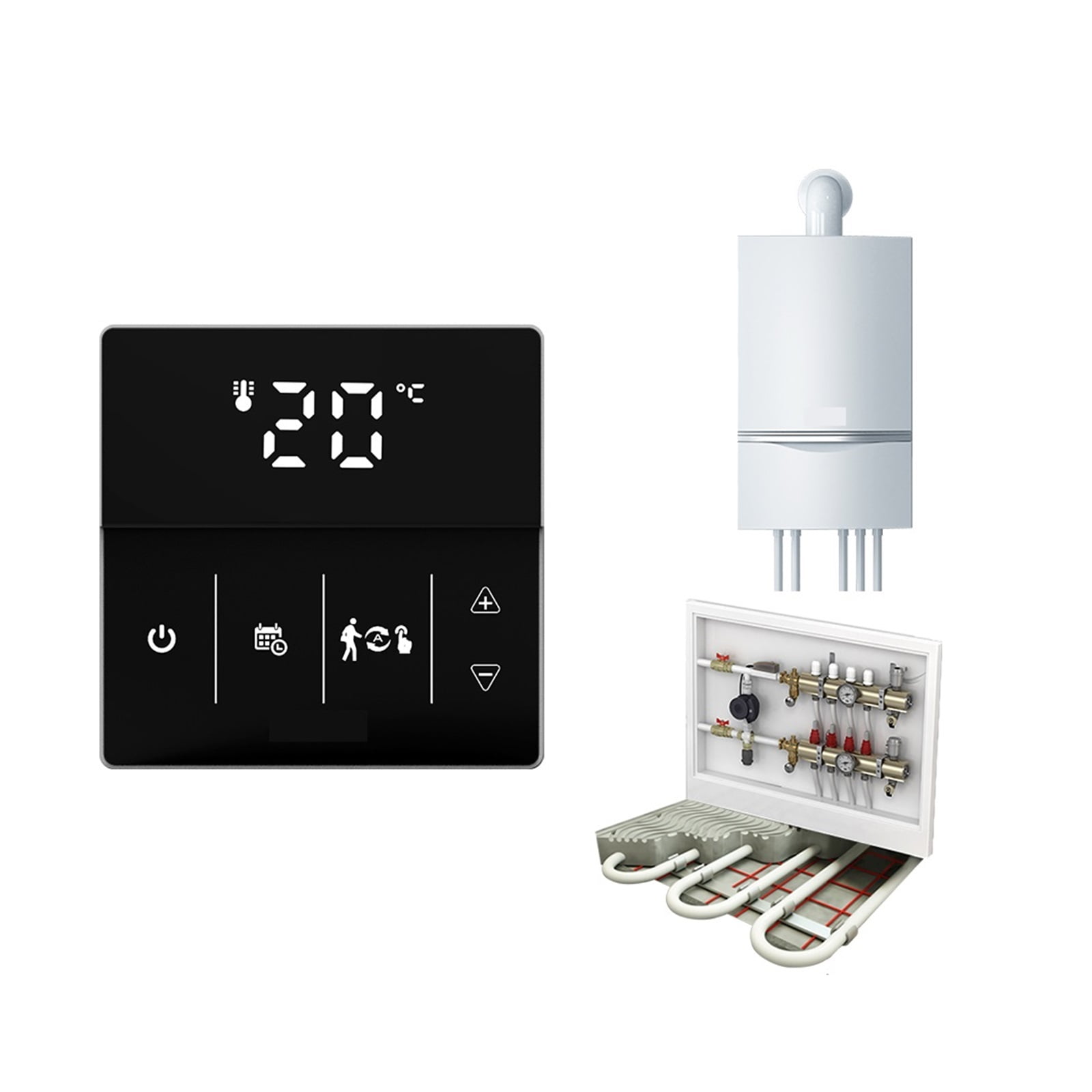 Smart Thermostat Gas Boiler Water Electric Floor Heating Controller Logo Color Adjustable Tuya Smart App Control ,Trusted and Reliable