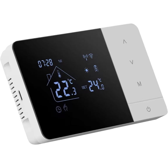 Smart Thermostat - Heat & Cool WiFi Thermostat APP & Voice Controlled - Temp Controller with Touchscreen - for Home RV Hotel Indoor Living Room Bedroom Bathroom Garage