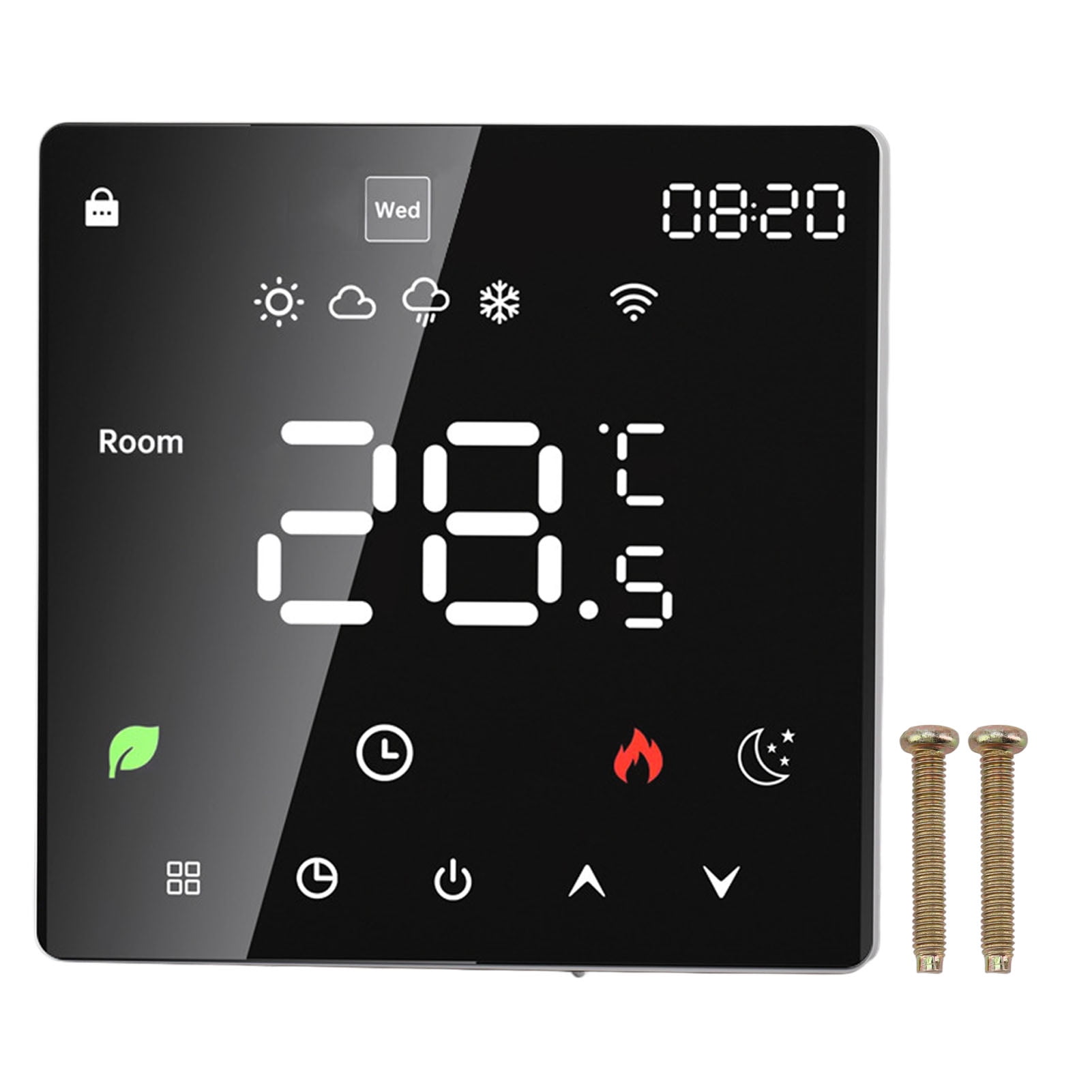 Smart Thermostat, Precise Temperature Control 16A Programmable Flame