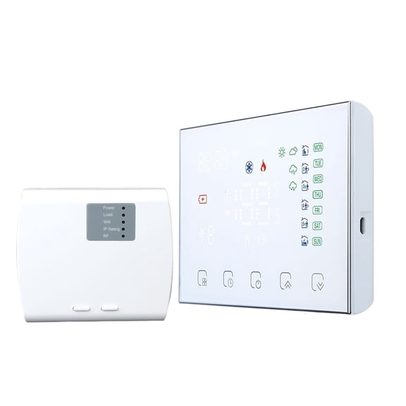 Smart Thermostat, RF Wireless Temperature Controller 2 IN 1 For Gas Boiler Water Heating Works ,Easy to Operate
