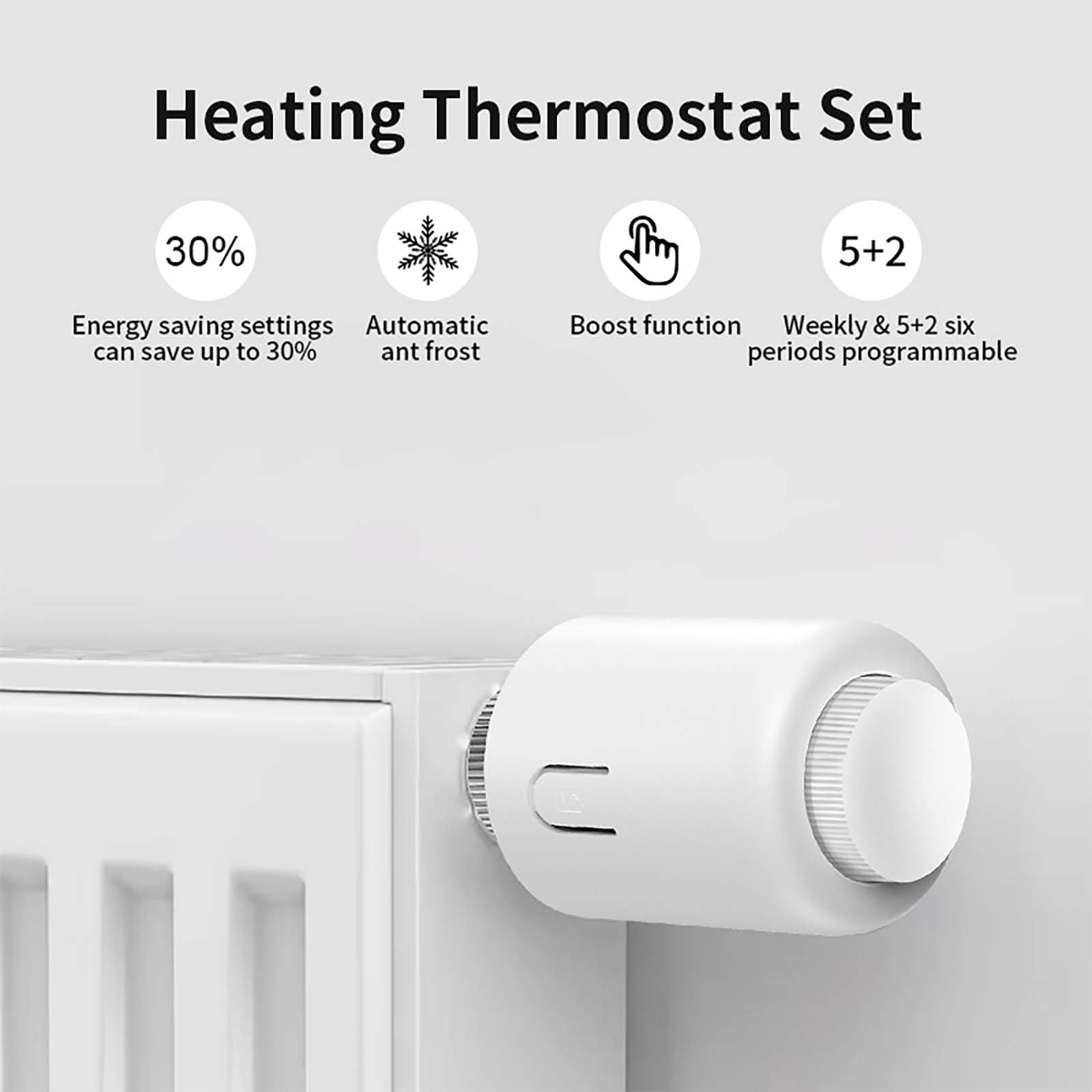 Smart Thermostat Radiator Valve Comfortable Energy Saving Smart Heating ...