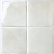 Smart Tiles Peel and Stick Backsplash, 5 Adhesive Tiles, Zellige Beige/Grey, 9x9