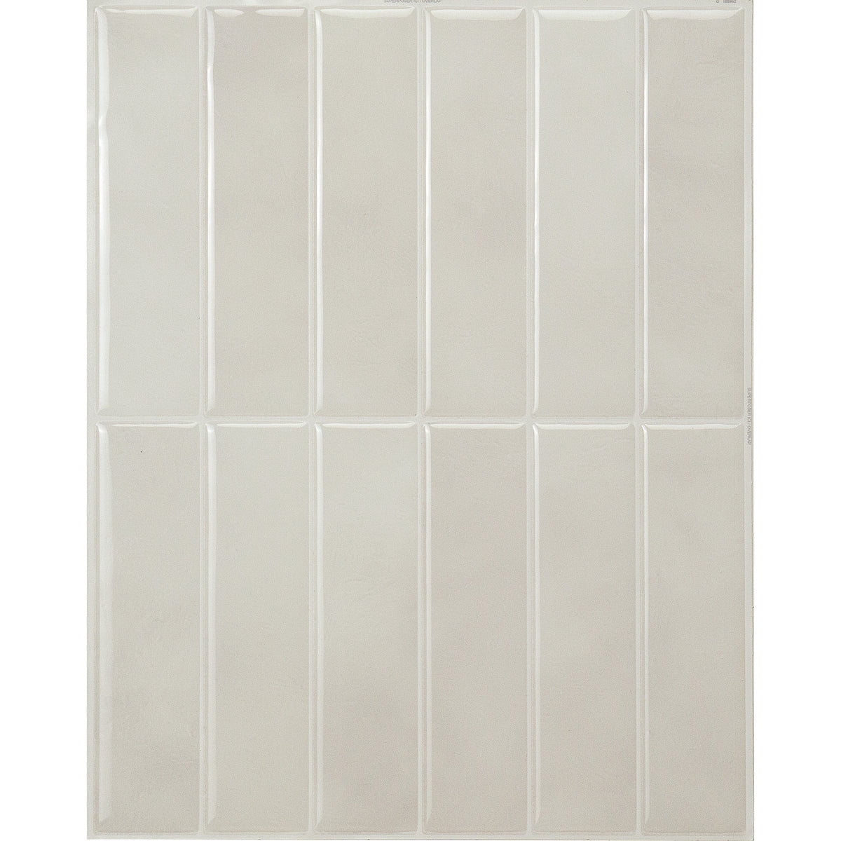 Smart Tiles - 3D Adhesive Peel and Stick Backsplash Tile, Gray & White - 5-Pack 11.43" x 9"