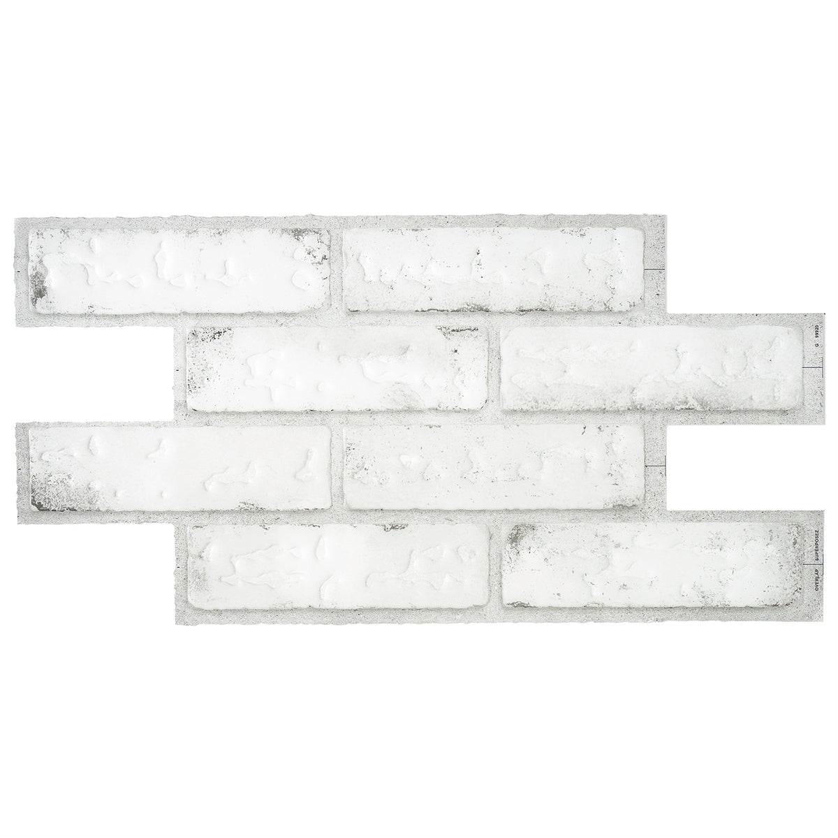 Smart Tiles Peel and Stick Backsplash, 5 Adhesive Tiles, Brik Grey/White, 21.28"x10.86"