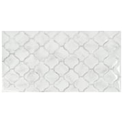 Smart Tiles Peel and Stick Backsplash, 5 Adhesive Tiles, Blok Grey/White, 22.56x11.58