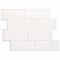 thumbnail image 1 of Smart Tiles Peel and Stick Backsplash, 5 Adhesive Tiles, Metro White, 11.55"x8.38", 1 of 5