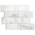 thumbnail image 1 of Smart Tiles Peel and Stick Backsplash, 5 Adhesive Tiles, Metro White/Grey, 11.55"x8.38", 1 of 4