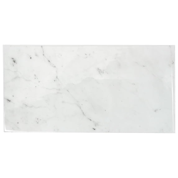 Smart Tiles Peel and Stick Backsplash, 5 Adhesive Tiles, Blok White/Grey, 22.56"x11.58"