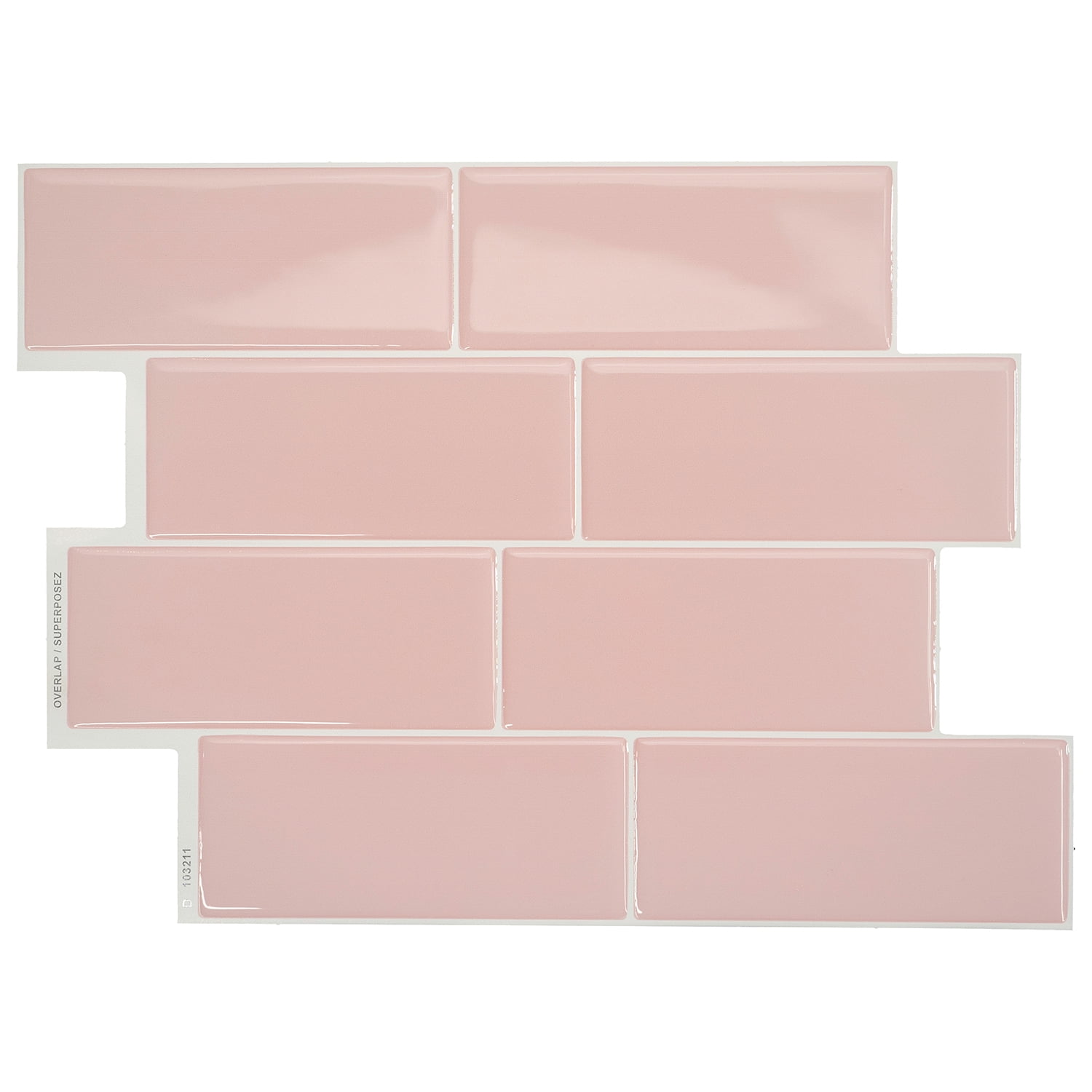 LaCheery Peel And Stick Subway Tile Backsplash For Kitchen 18 Tiles 12"x12" Hot Pink Peel And Stick Backsplash Tile For Bathroom Wall Waterproof Self