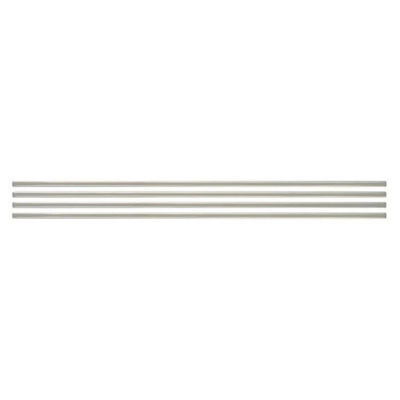 Smart Tiles - Adhesive Peel and Stick Tile Trim, Silver - 4-Pack 18" x 0.27"