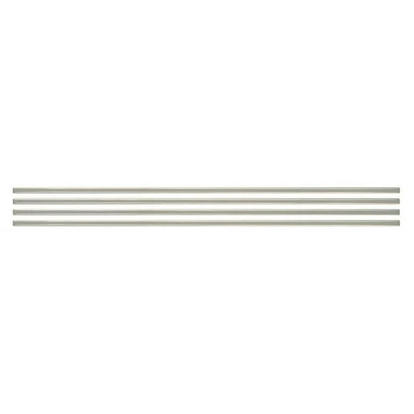 Smart Tiles - Adhesive Peel and Stick Tile Trim, Silver - 4-Pack 18" x 0.27"