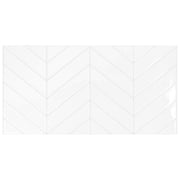 Smart Tiles Peel and Stick Backsplash, 5 Adhesive Tiles, Chevron Xl White,