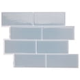 thumbnail image 1 of Smart Tiles Peel and Stick Backsplash, 5 Adhesive Tiles, Metro Blue, 11.55"x8.38", 1 of 4