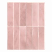 Smart Tiles Peel and Stick Backsplash, 5 Adhesive Tiles, Morocco Pink, 11.43x9