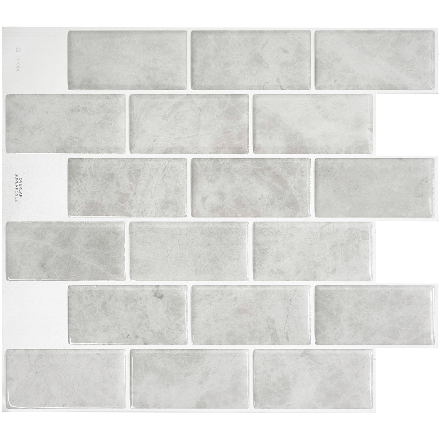 Smart Tiles Backsplash Adhesive Wall Tiles 3D Peel and Stick