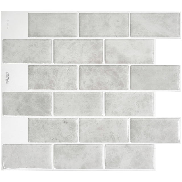 Smart Tiles - Backsplash Adhesive Wall Tiles - 3D Peel and Stick ...
