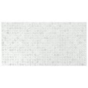 Smart Tiles - 3D Adhesive Peel and Stick Backsplash Tile, Gray & White - 1-Pack 22.56" x 11.58"