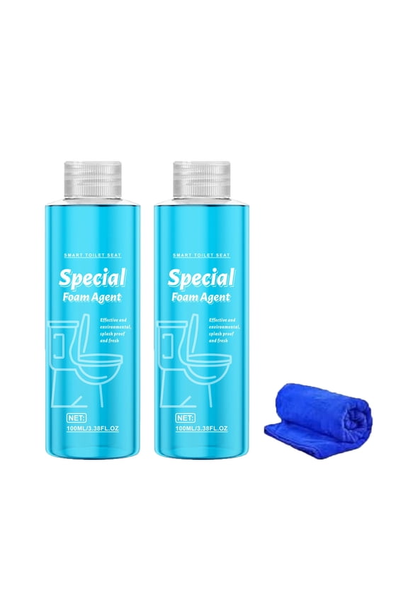 Smart Toilet Foaming Shield for Toilet Bowl Cleaner Liquid Splash Control Deodorizing Foam Agent Stain-Resistant Easy Cleaning for Fresh Bathroom 2 Pcs