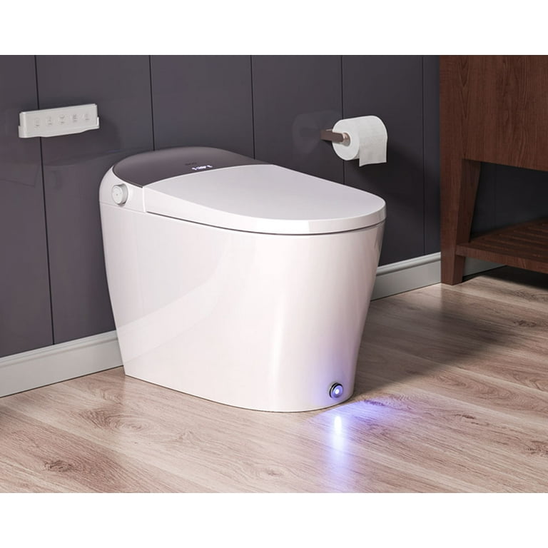 SUCXDZQ Smart Toilet One-Piece Bidet Toilet, Toilet Seat with Heating,  Automatic Flush Toilet with Warm Water Nozzle Dryer for Bathroom 