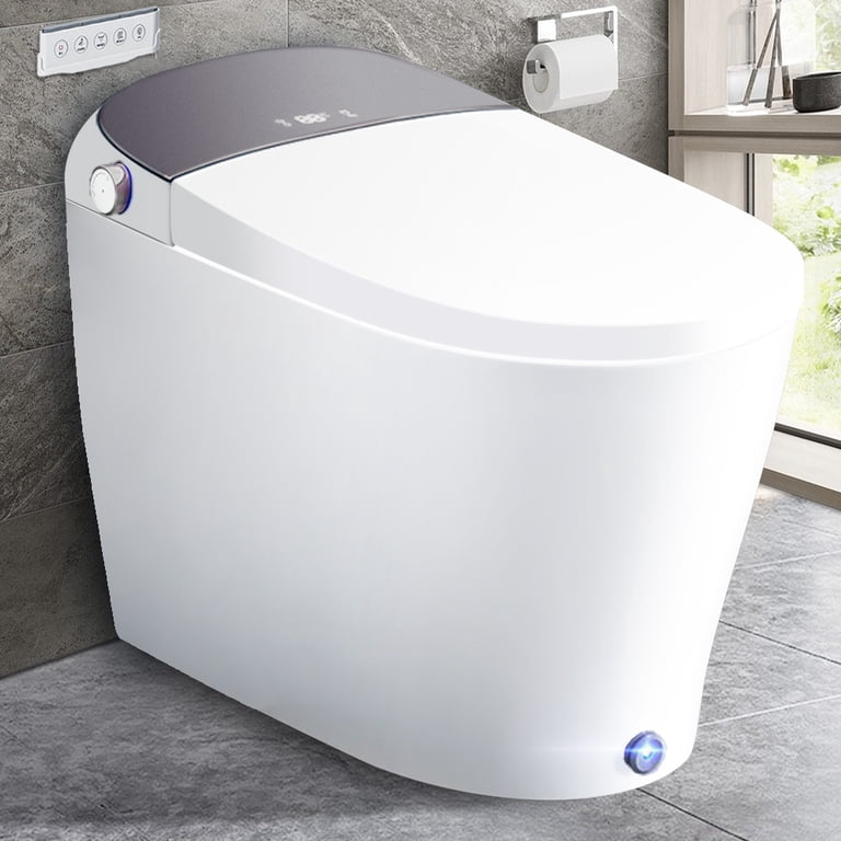 Smart Electric Toilet with Hot Water Spray, Auto Flush, Heated