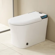 Smart Toilet with Bidet Built-in, Bidet Toilet with Heated Seat Smart One Piece Toilet with Intelligent Auto Open/Close,Remote Control,Auto Flush