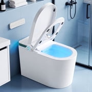 Smart Toilet with Bidet Built in,One Piece Toilets with Tank,Dual Auto Flush,Foam Dispenser,Foot Sensor,Heated Seat,Warm Water,Night Light.