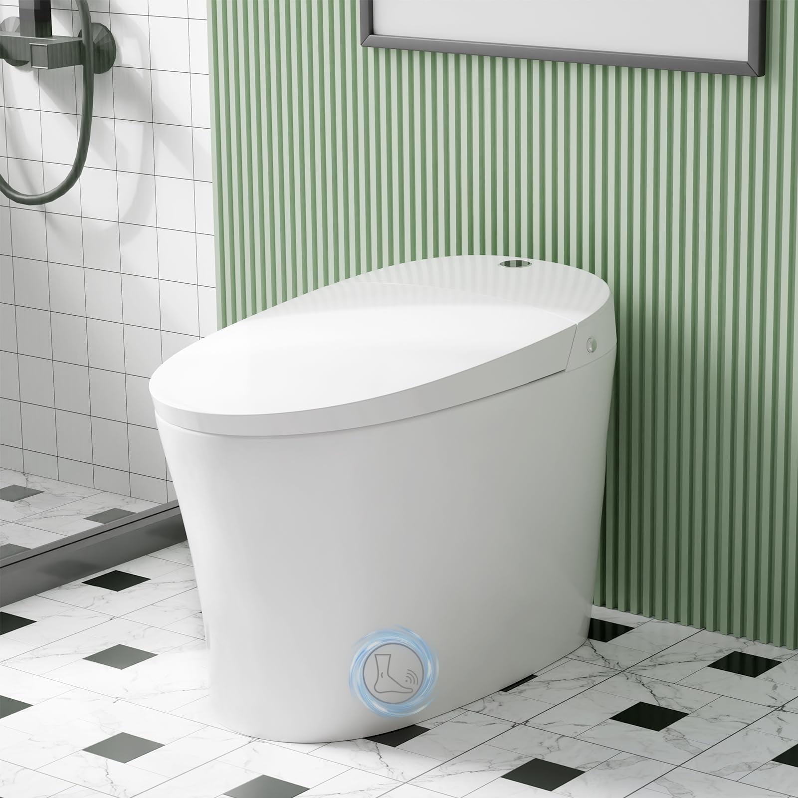 SUCXDZQ Smart Toilet, Seat with Heated, Auto Flush, Sprayer SUCXDZQ Smart Toilet, Seat with Heated, Auto Flush, Sprayer