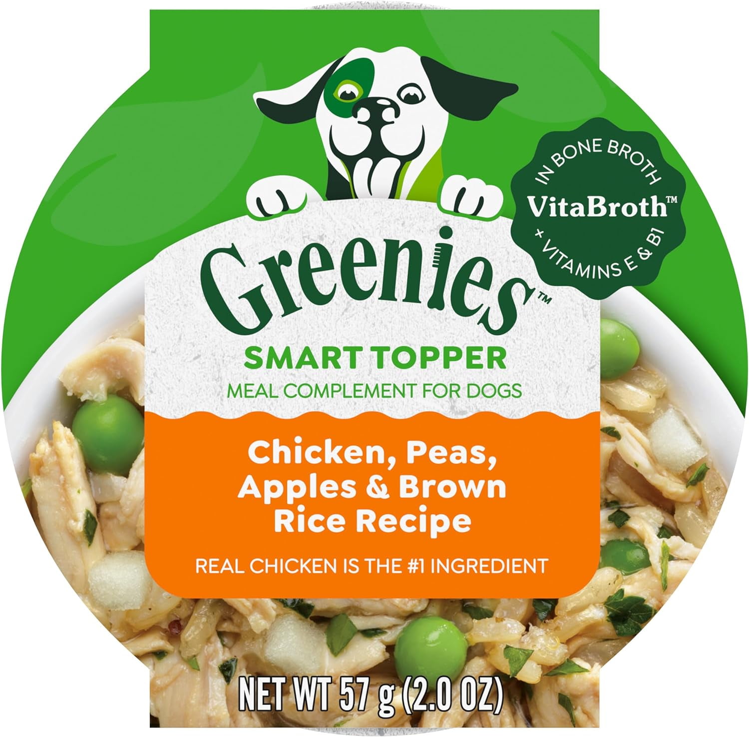 Smart Topper High Protein Wet Mixin for Dogs, Chicken, Peas, Apples
