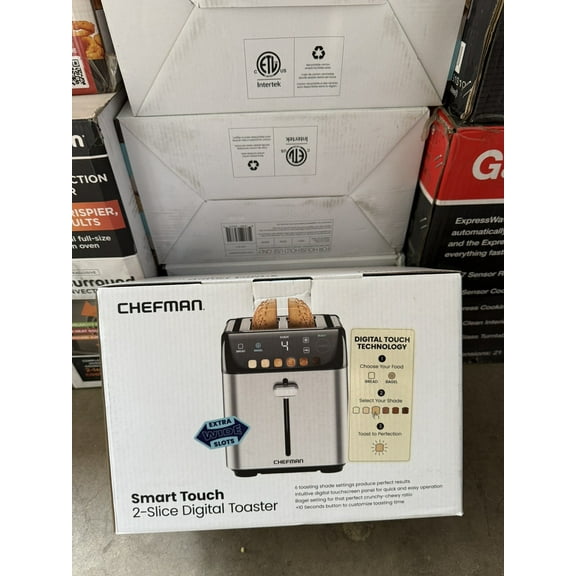 Smart Touch 2 Slice Digital Toaster, 6 Shade Settings, Stainless Steel