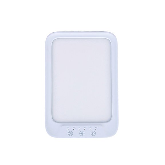 Smart Touch Control LED Light Therapy Lamp with Adjustable Color Temperature and Timer for Reading, Mood, and Energy in White