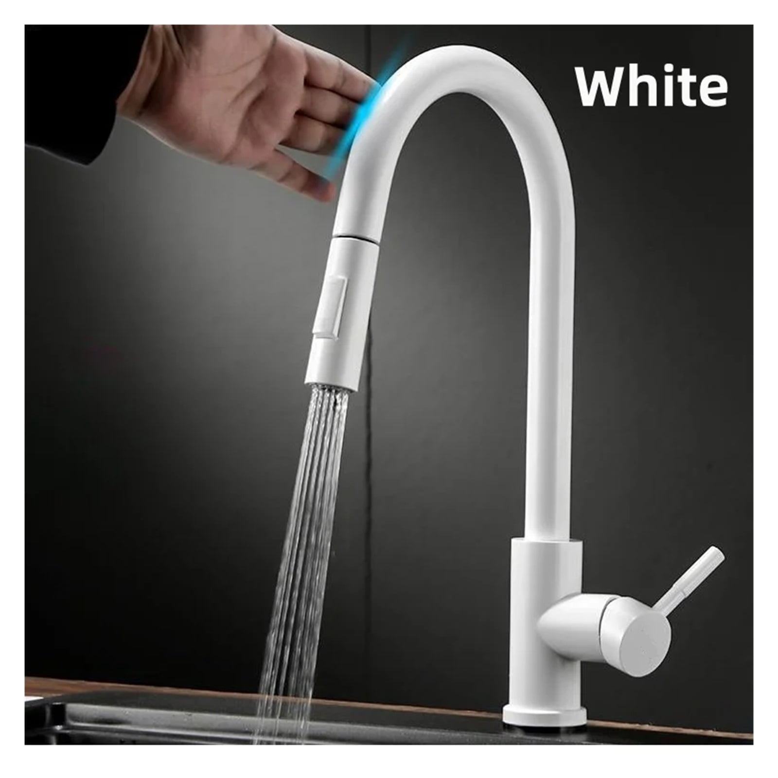 Smart Touch Kitchen Faucet,Pull Out Sensitive Sensor Mixer Tap for ...