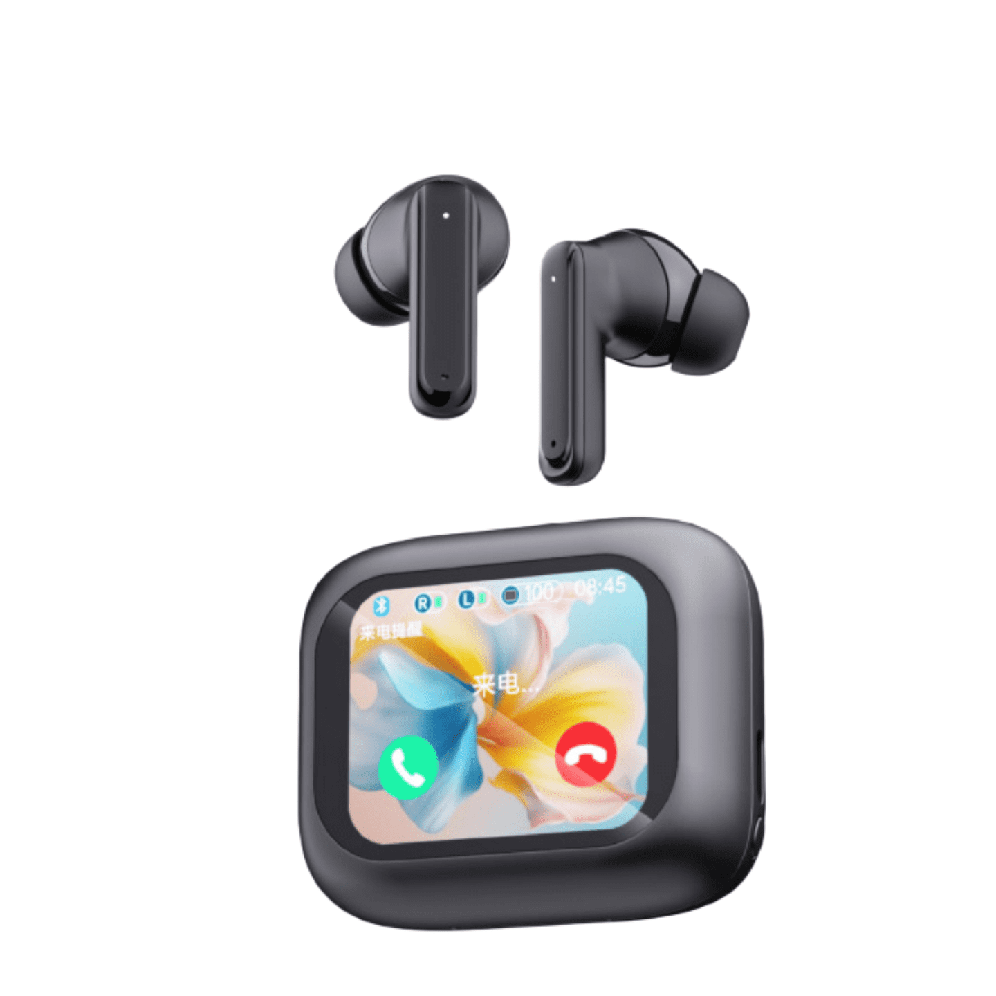 Smart Touch Screen Bluetooth Headset, Wireless Noise Cancelling Headset