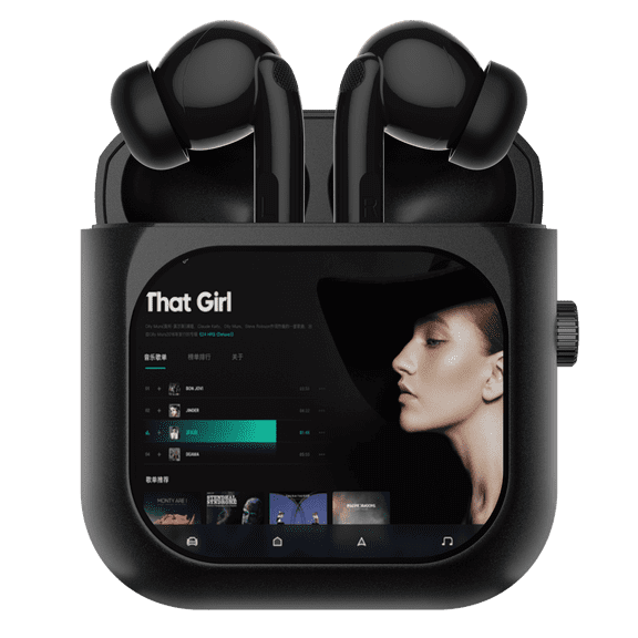Smart Touch Screen Wireless Earbuds with ANC Noise Cancelling, 2.01" Display Charging Case, Bluetooth Earbuds with Bass Sound, Clear Calls, Gaming Mode, USB-C Fast Charging