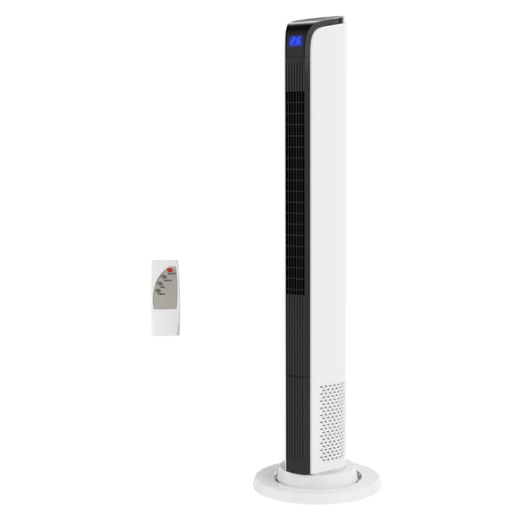 Smart Tower Fan 42 Inch, App Remote Control Floor Standing Fan with 3 Speeds 3 Modes, 12 Hour Timer, Oscillation, Quiet Cooling for Bedroom Home Office Living Room, White