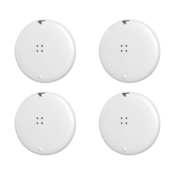 Smart Tracker Compatible with Apple Find My & Find Hub Network, IP67 Waterproof Bluetooth Item Locator for Keys, Wallet, Bag & Luggage, 18-Month Long-Lasting Battery, Round White Smart Tag, 4-Pack