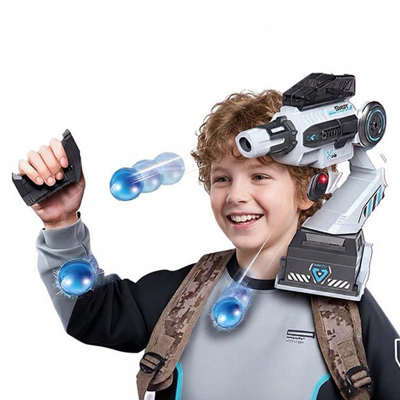 Smart Tracking Mechanical Arm Foam Blaster, Wearable Smart Head & Hand Motion Tracking Robotic, Shoulder-Mounted Blaster Robot Toy, Electric Rapid Robot for Outdoor Battle Games