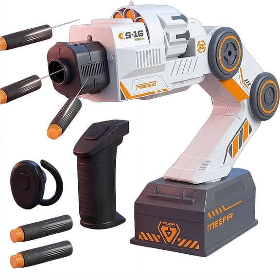 Smart Tracking Mechanical Arm Foam Launcher, Wearable Shoulder Mount with Dual Control Robot Arm, Inductive Tracking Interactive Game for Teens Adults Gift
