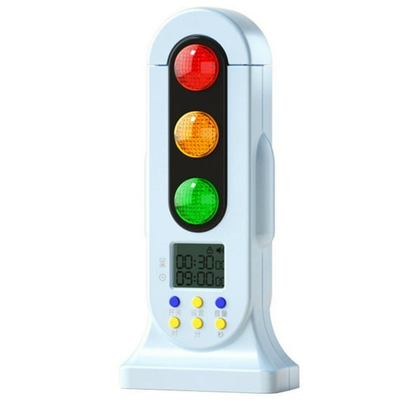 Smart Traffic Light Visual Timer Audio Digital LCD Display for Kids Classroom Kitchen Game Countdown