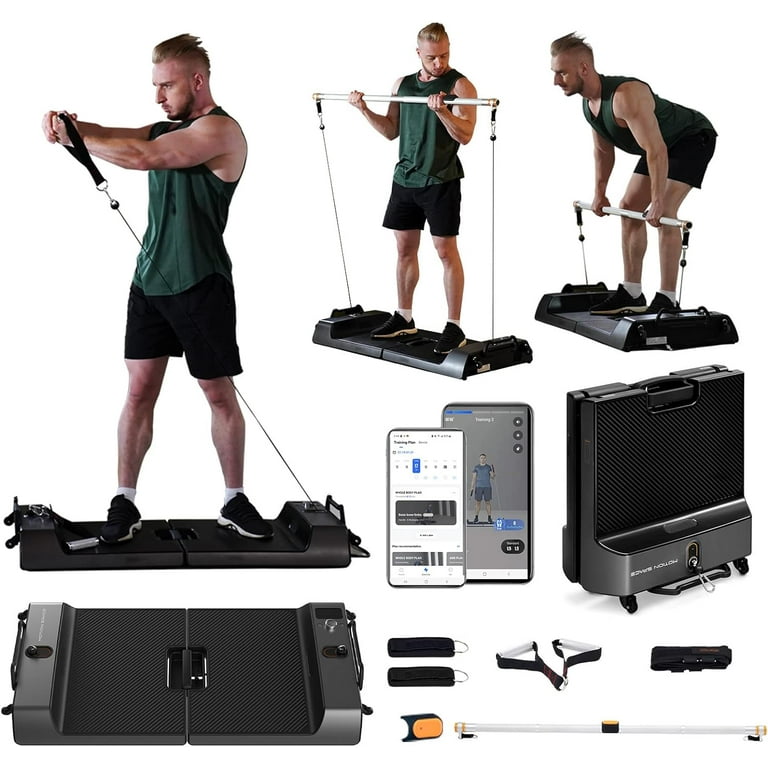 Smart Trainer 6 in 1 Home Gym Fitness Equipment Adjustable Full Body Resistance Training Workout Equipment with APP Multifunctional Weightlifting with Eccentric Isokinetic Modes Walmart