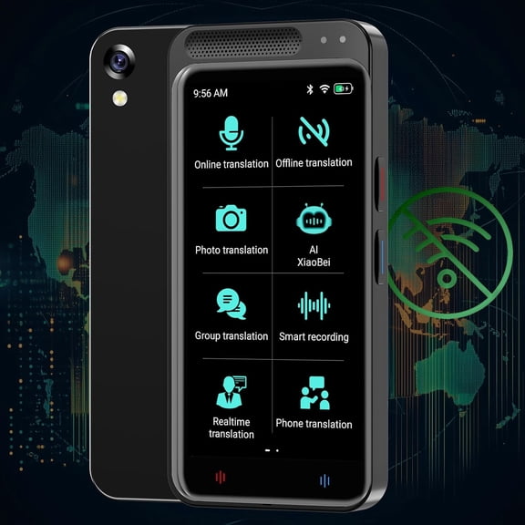 Smart Translator Device - Real Time Translation Device Two Way, Instant Portable Voice Translator for Travel Business, Traductor de Voz Instantaneo 2025, AI Translator, Offline Edition