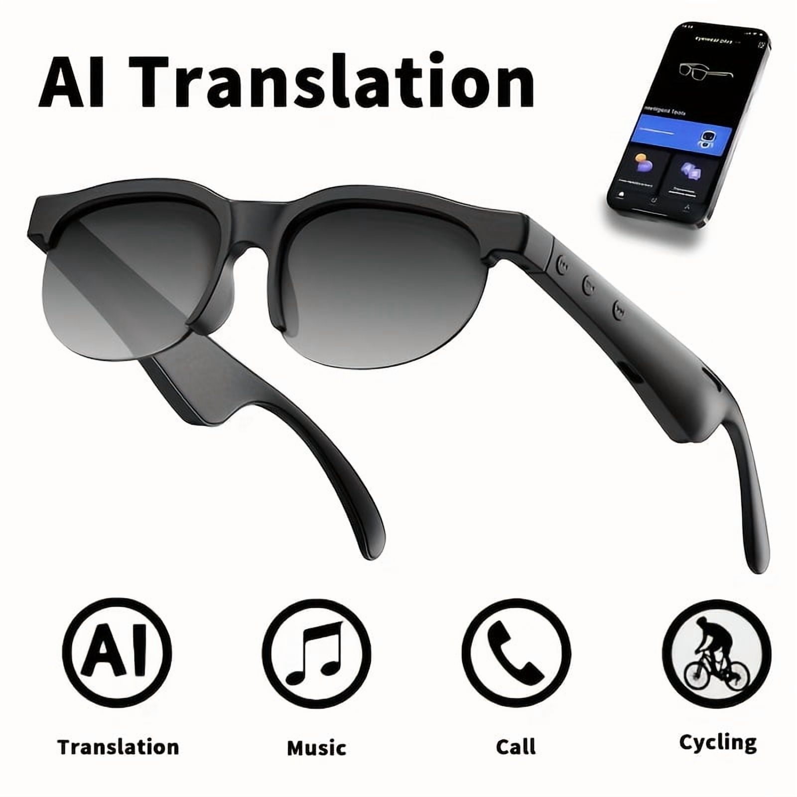 Smart Translator Glasses - Real-time Translation In 145 Languages, Anti ...
