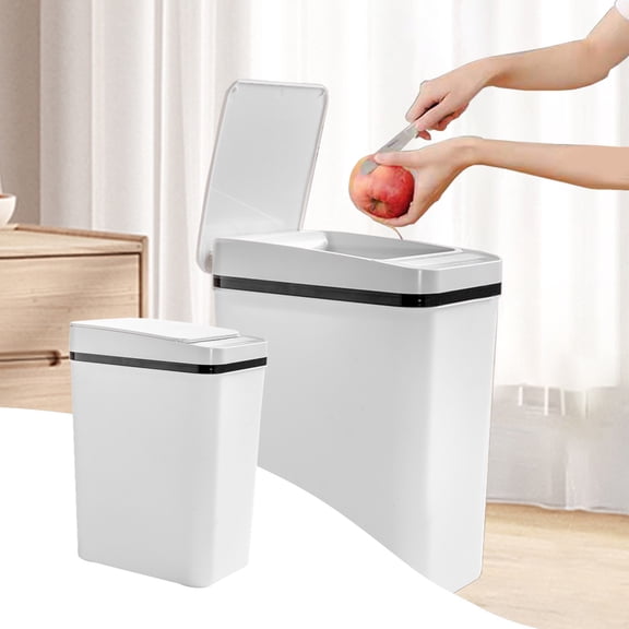 Smart Trash Can With Lid, Touchless Automatic Garbage Can With Motion Sensor And 12L Large Capacity, Odor Blocking Trash Bin For Bathroom Kitchen Bedroom Office Laundry Room Apartment Use