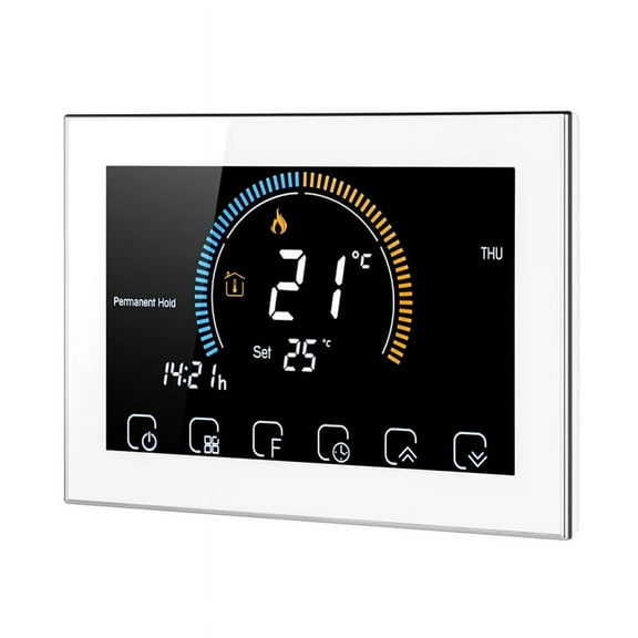 Smart Tuya Voice Control Smart Programmable Thermostat APP Control LCD Water/Gas Boiler Heating White WiFi