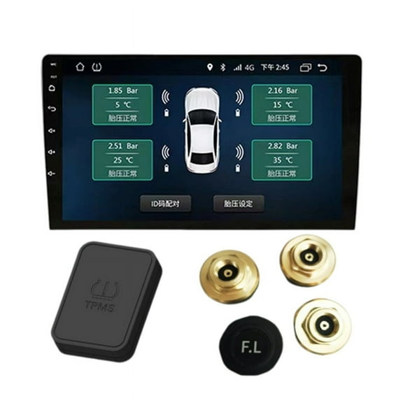 Smart USB Android Wireless TPMS Tire Pressure Monitoring System 5V for Navigation Car Radio Display Alarm External