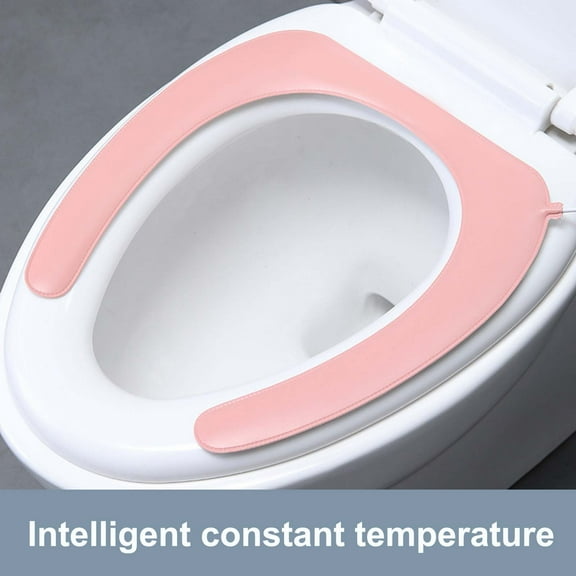 Smart USB Heated Warmer Toilet Seat Cover Pad Constant Temperature Heating Toilet Seat Covers Cushion Universal Self Adhesive Waterproof Toilet Pad Washable Reusable Boho Bathroom ( One Size)