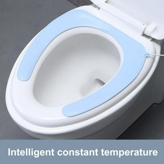Smart USB Heated Warmer Toilet Seat Cover Pad Constant Temperature Heating Toilet Seat Covers Cushion Universal Self Adhesive Waterproof Toilet Pad Washable Reusable Boho Bathroom ( One Size)