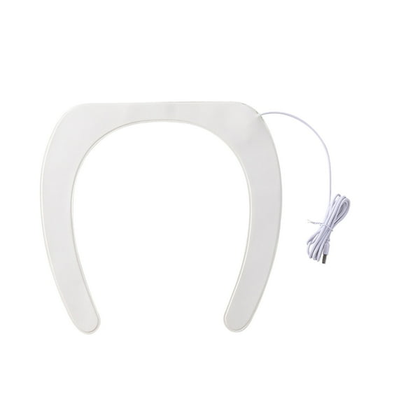 Smart USB Heated Warmer Toilet Seat Cover Pads Reusable Universal Toilet Seat Cushion Pad Warmer Cover Upgraded Cushion Fits for Winter Bathroom Toilet Rings of Different Shapes 1PC 13.4"x12.6" White