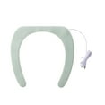 thumbnail image 1 of Smart USB Heated Warmer Toilet Seat Cover Pads Reusable Universal Toilet Seat Cushion Pad Warmer Cover Upgraded Cushion Fits for Winter Bathroom Toilet Rings of Different Shapes 1PC 13.4"x12.6" Green, 1 of 9