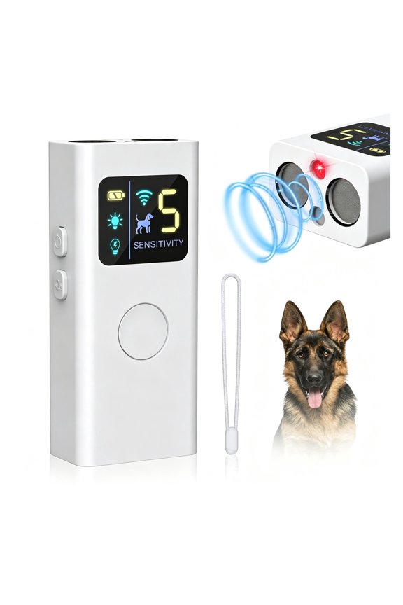 Smart Ultrasonic Dog Bark Control Device with LCD Screen, 3-Mode Pet Training Tool